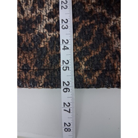 Weekends by Chicos Sz 3 Black Leopard Print Full Zip Vest Large Faux Leather - Picture 8 of 8